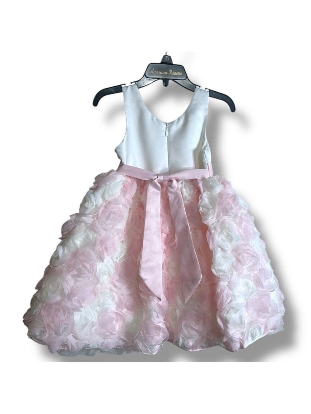 American Princess Florette Sleeveless Dress Pink & White Girls 2T Multi-layered - Picture 2 of 8